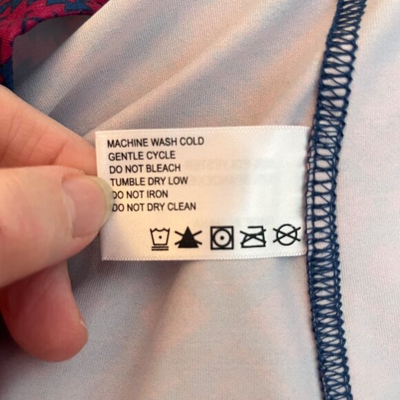 Orvis Womens Osprey Sun Protection XL Ethnic Aztec Long Sleeve Shirt Blue Pink - Picture 6 of 9